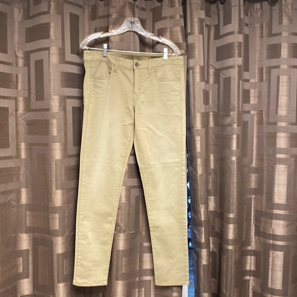 American eagle super stretch jeggings  tan size 12 - Picture 1 of 3